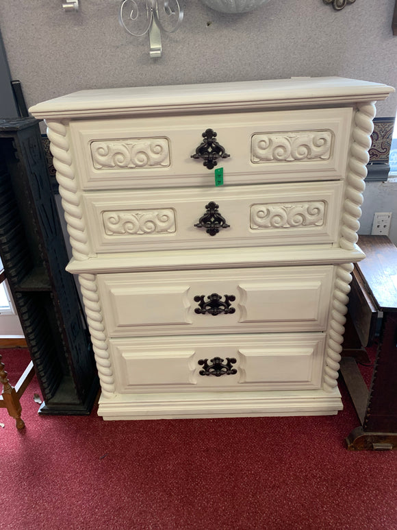 White Four Drawer Chest Of Drawers Thriftique