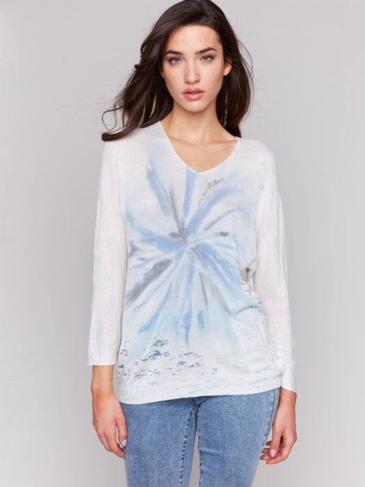 Printed Dolman Sweater