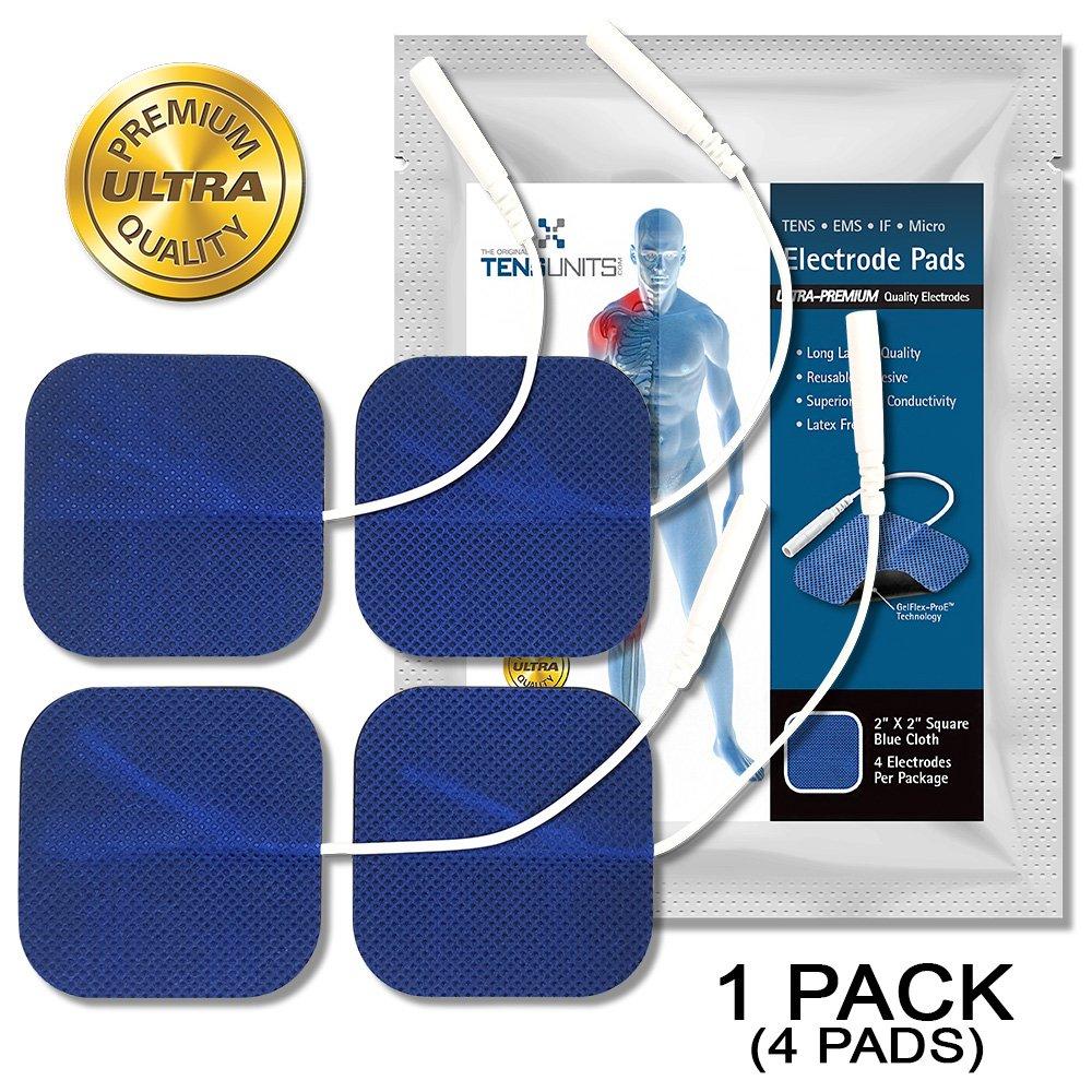 Ultra Premium 2" x 2" Square Blue Electrodes