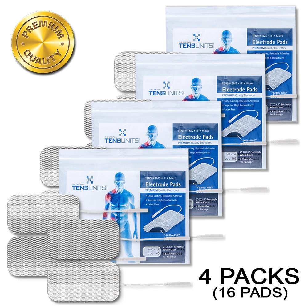 Pack of 4 (4 Pads) 4 x 6 Premium White Cloth Butterfly Electrode in