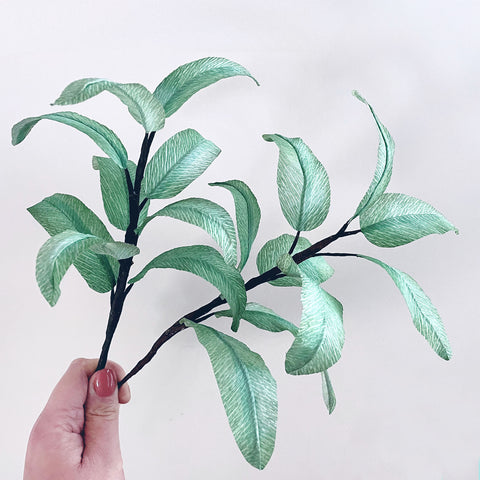 how to make paper eucalyptus leaves