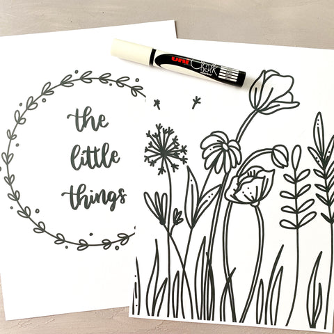 The Little Things - Malvorlage Fensterbild