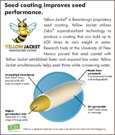 Yellow Jacket technology provides the strongest seed coating to achieve ultimate Food Plot Seed germination and maximum plant growth