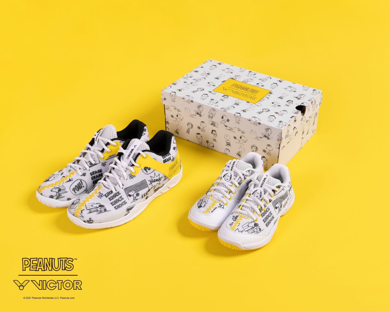 [VICTOR X PEANUTS SN-VG JR] White Court Shoes