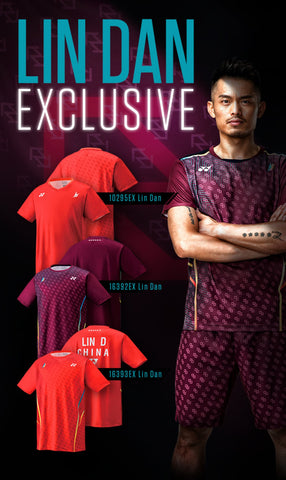 [Yonex 16392EX Lin Dan Wine Shirt]