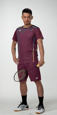 [Yonex 16392EX Lin Dan Wine Shirt]