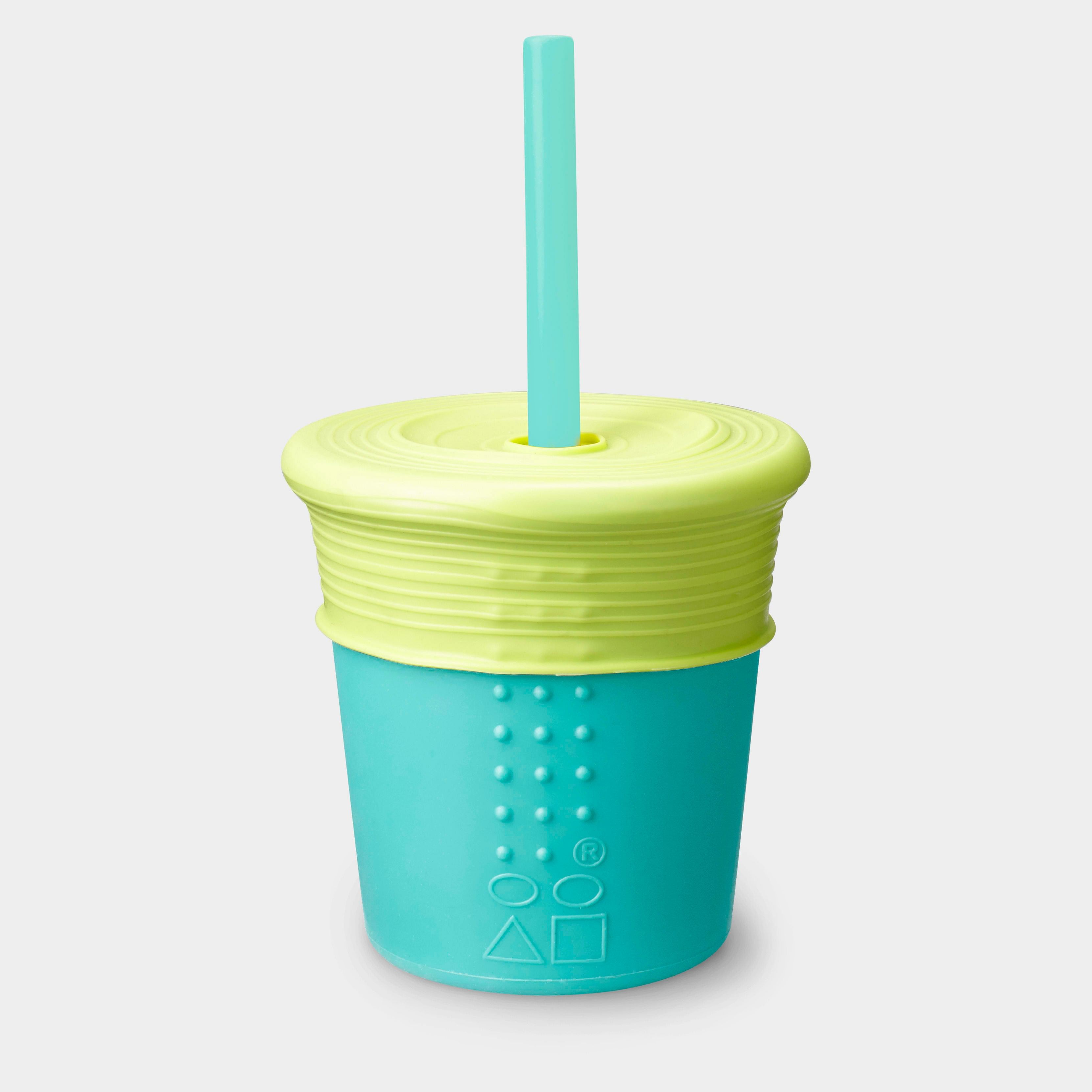 Silicone Kids Straw Cup With Stretchy Lid 8oz Gosili