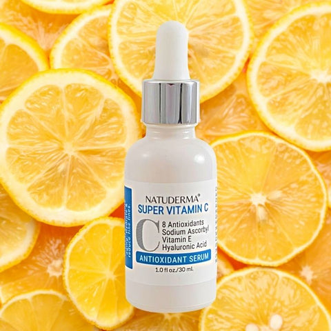 Natuderma Vitamin C Serum for face, brightening serum, dark spot remover, antioxidant serum, anti aging skin care.
