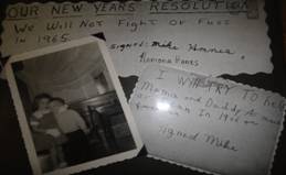 Old photo and letter from Mrs. Hanes' children