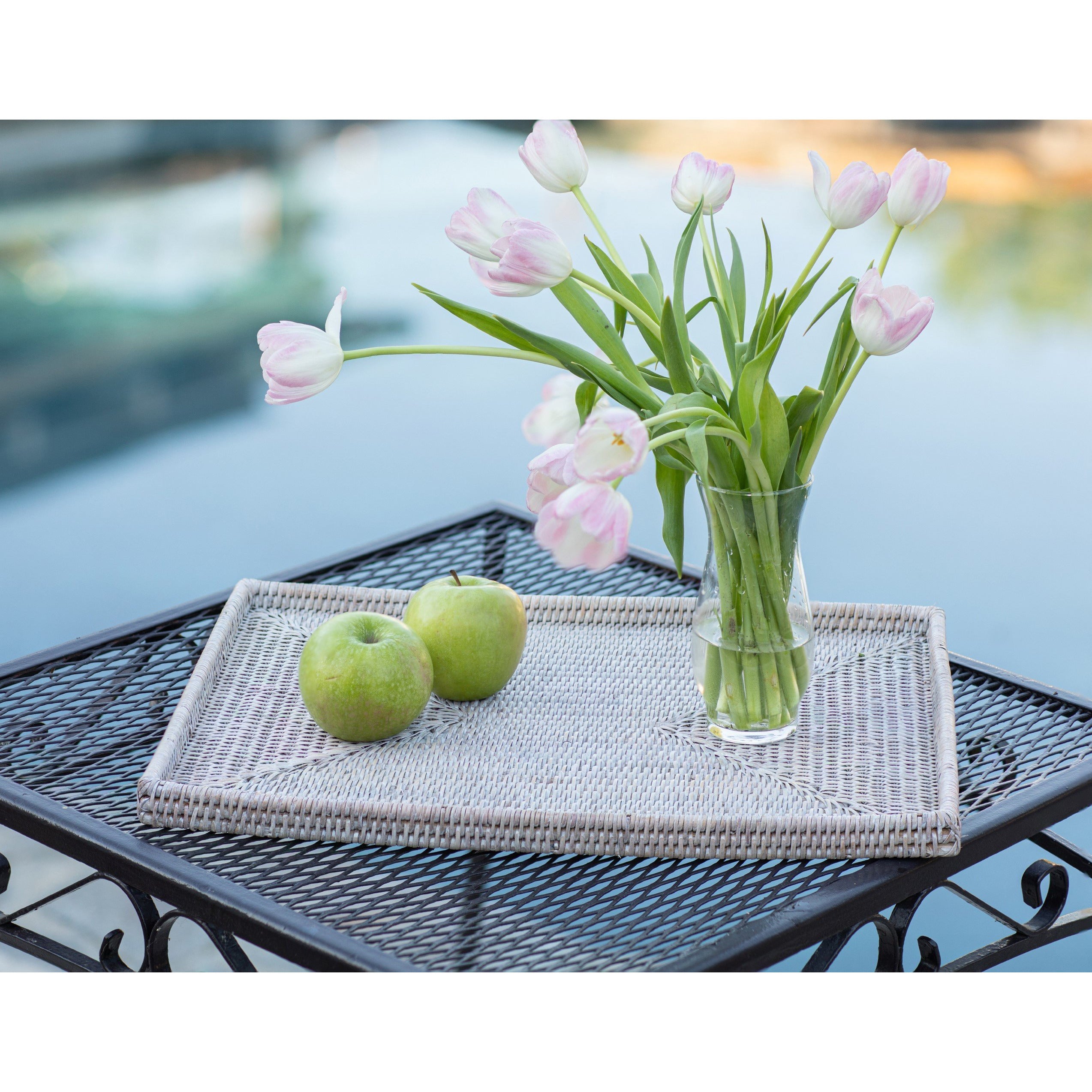 Artifacts Rattan™ Round Tapered Waste Basket with Metal Liner