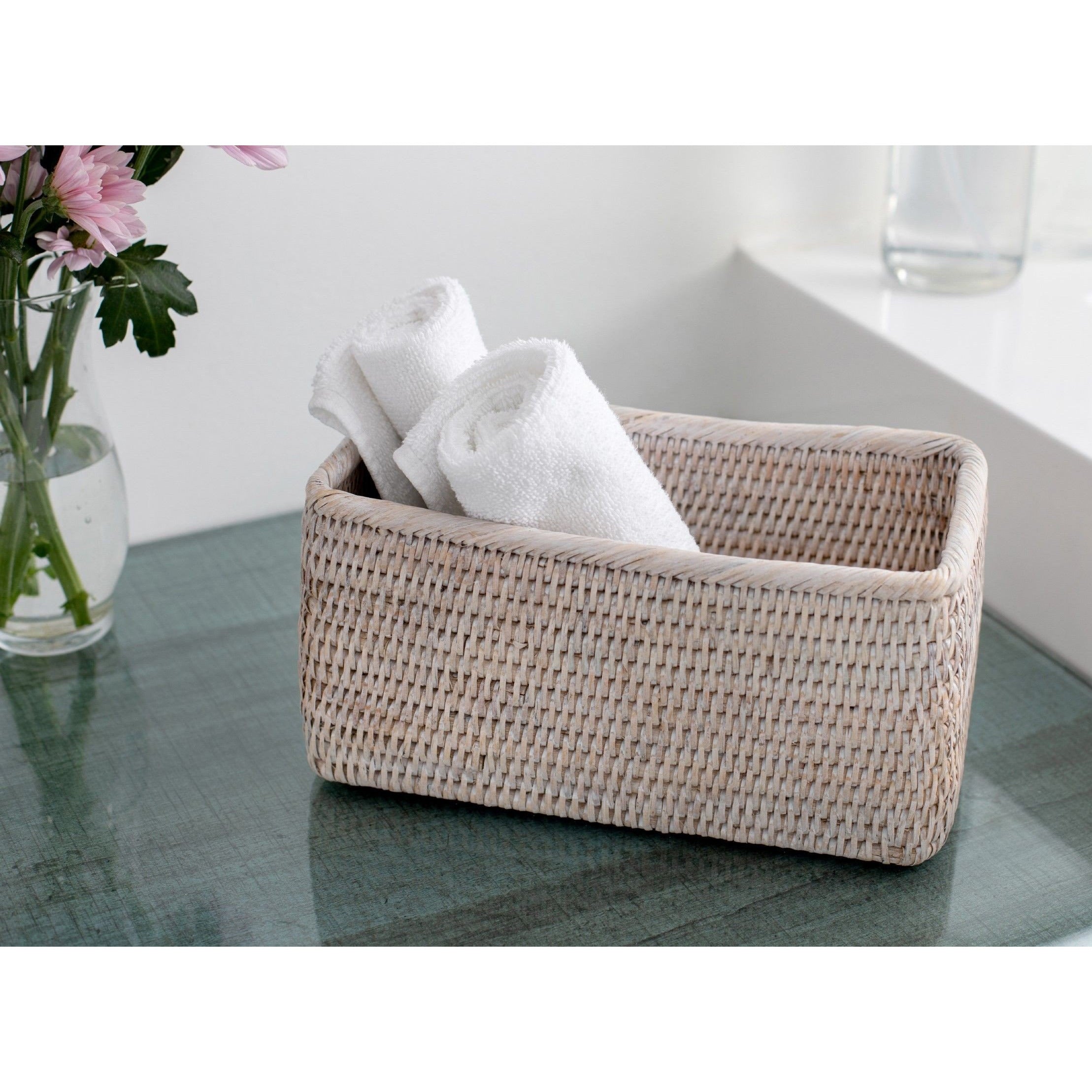 Artifacts Rattan™ Rectangular Shelf Basket with Side Handles - Artifacts  Trading Company