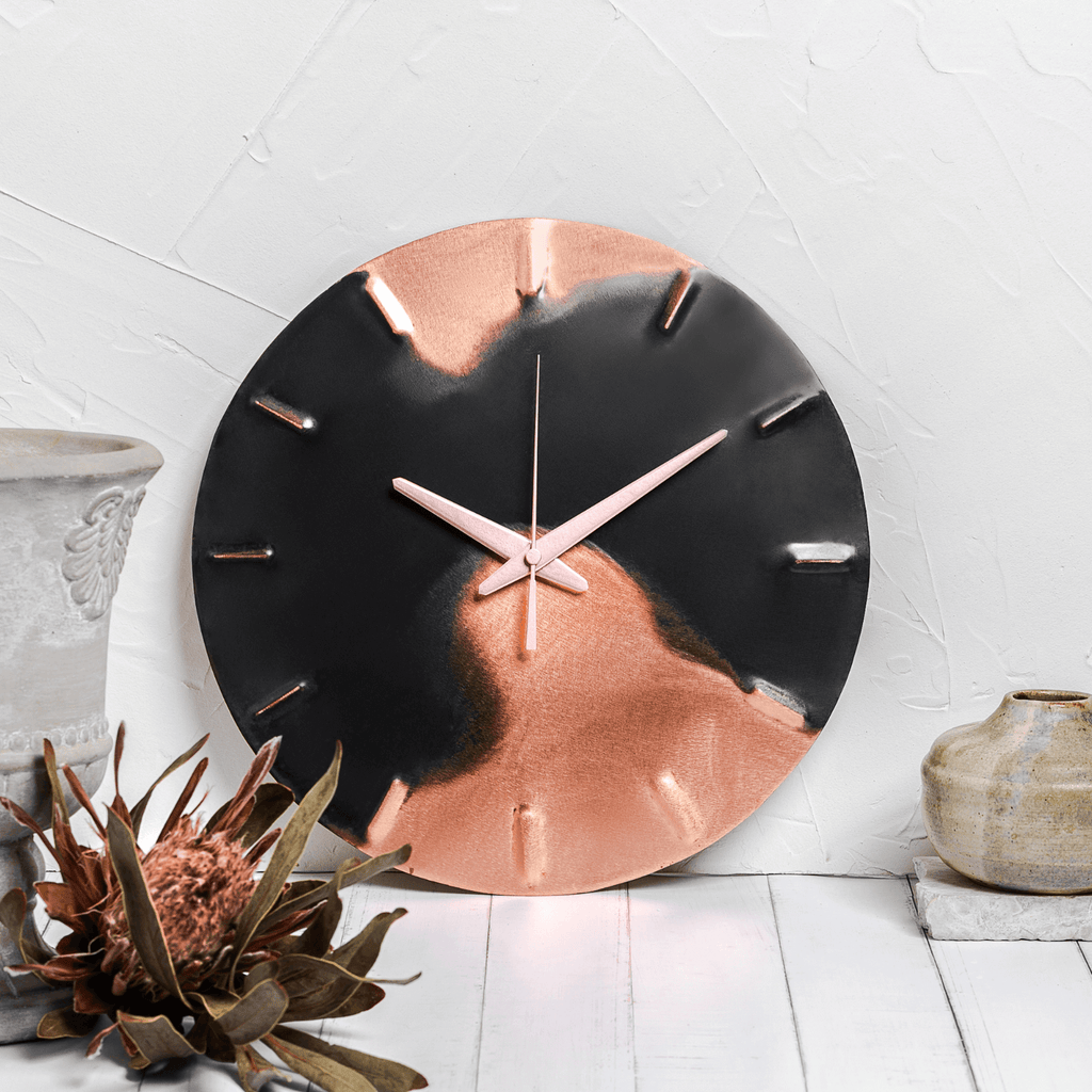Wall Clock Round, Industrial Clock Copper Patina. Wall Art Copper, Large  Clock Copper Color, Raw Copper Clock. Wall Decor. Gift Copper 