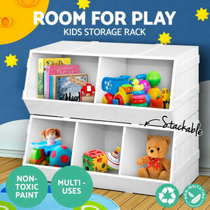 Artiss Kids Toy Box Bookshelf Storage Cabinet Bookcase Shelf