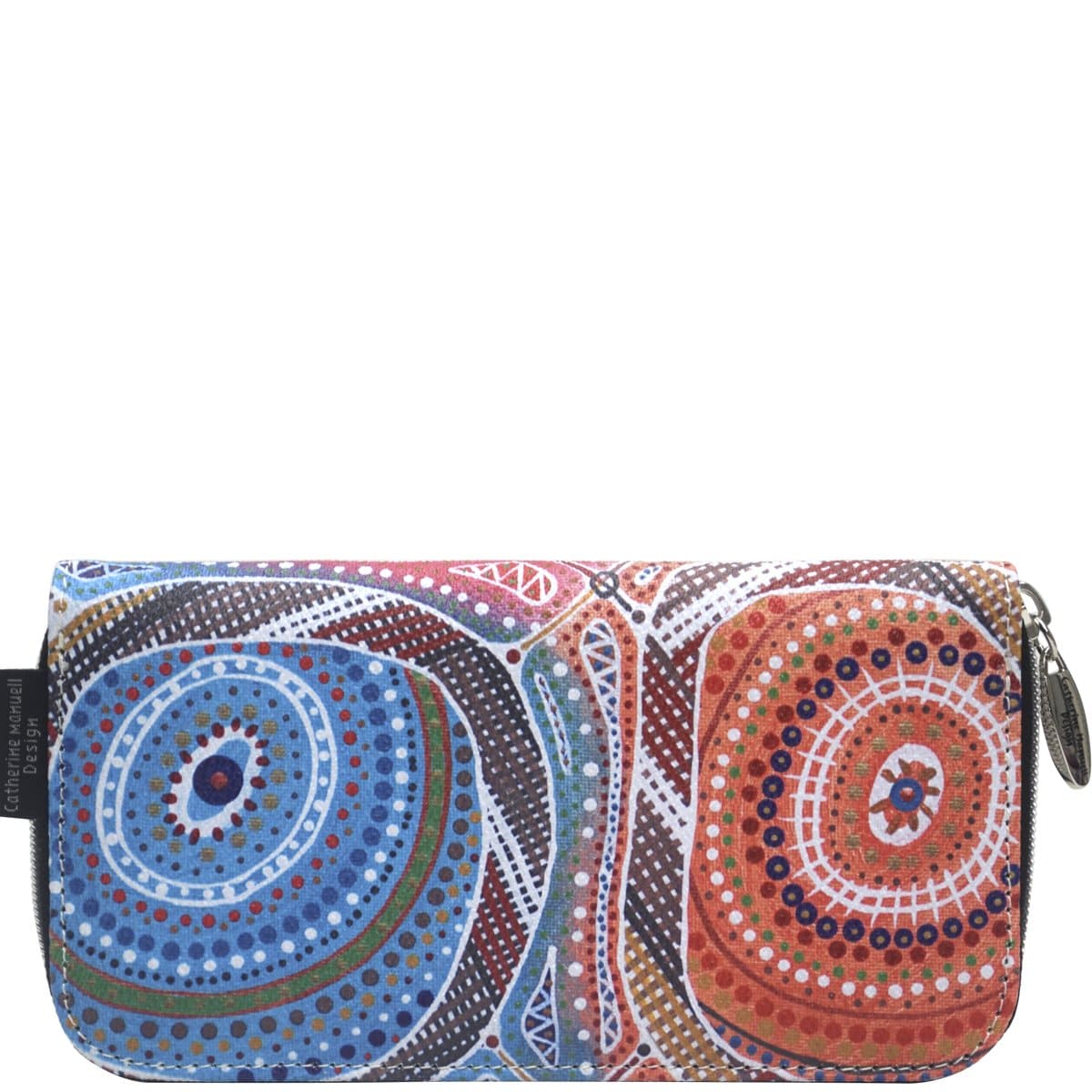 Curved Zip Section Wallet AAP - Wild Orange - Catherine Manuell Design