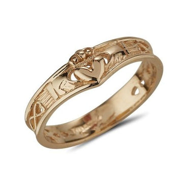 Buy Antique Edwardian 9ct Rose Gold Claddagh Ring. English Hallmarked 1923.  Online in India - Etsy