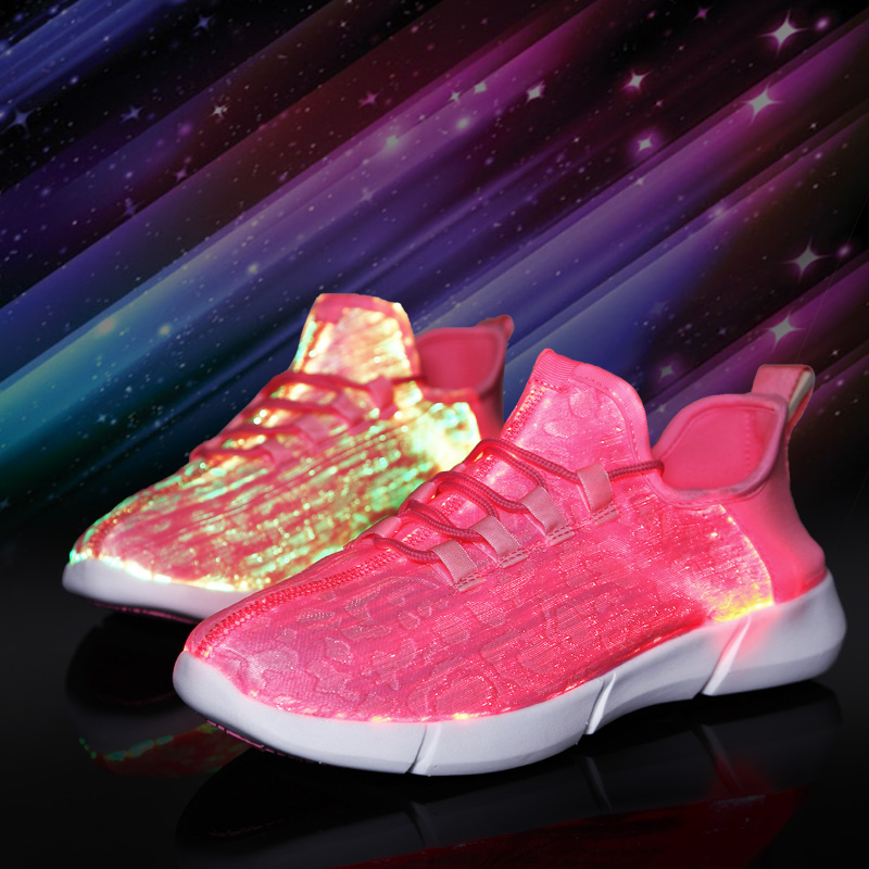 fashion luminous fiber optic shoes