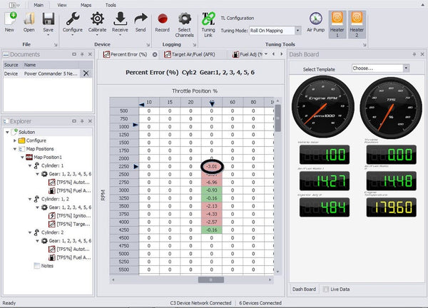 POWER CORE SOFTWARE UNLOCK YOUR POTENTIAL PC-based Connects dynamometer runs with fuel tuners Adjusts/creates calibrations and maps