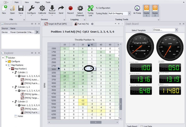 POWER CORE SOFTWARE UNLOCK YOUR POTENTIAL PC-based Connects dynamometer runs with fuel tuners Adjusts/creates calibrations and maps