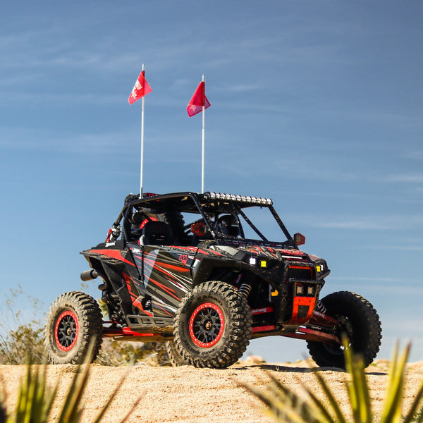 Check out "The Punisher UTV" @oct_tim at the DUB Photoshoot Featuring UTV Speed, Inc., products like the Black Fastback cage with attached rear bumper and much more. 