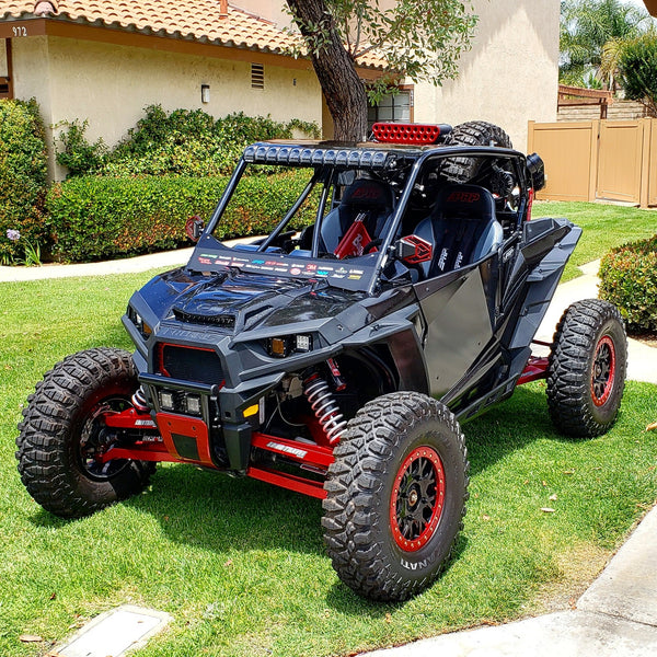 Check out "The Punisher UTV" @oct_tim at the DUB Photoshoot Featuring UTV Speed, Inc., products like the Black Fastback cage with attached rear bumper and much more. 