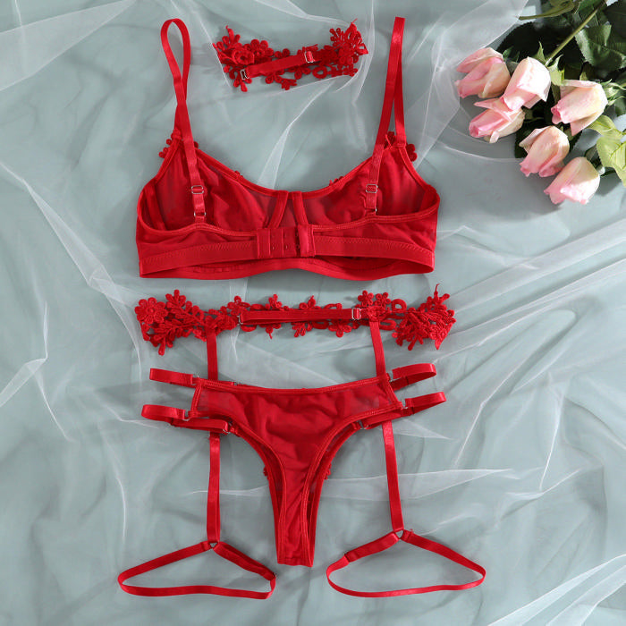 Petal Dash Lingerie Set (4 Pieces) – Outfit Made