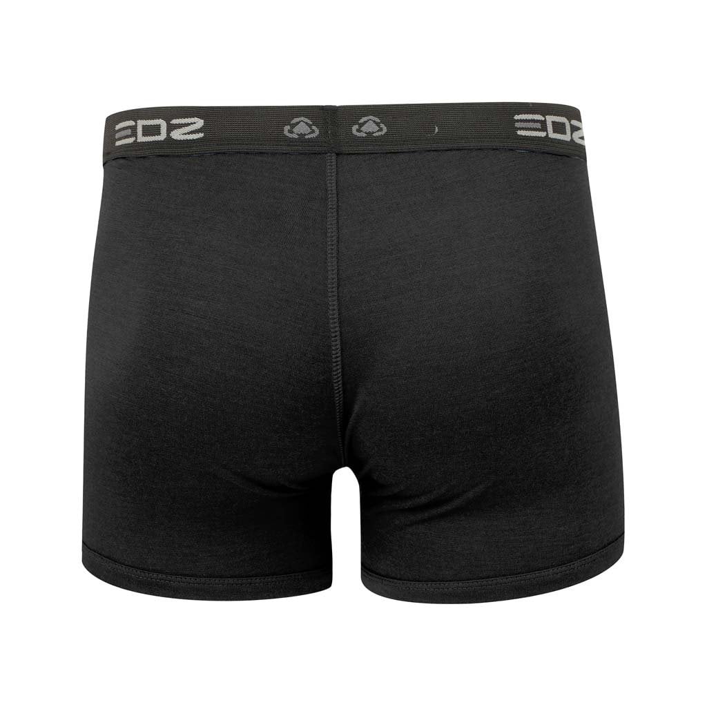 EDZ Merino Wool Boxer Shorts Trunk Underwear Mens Black