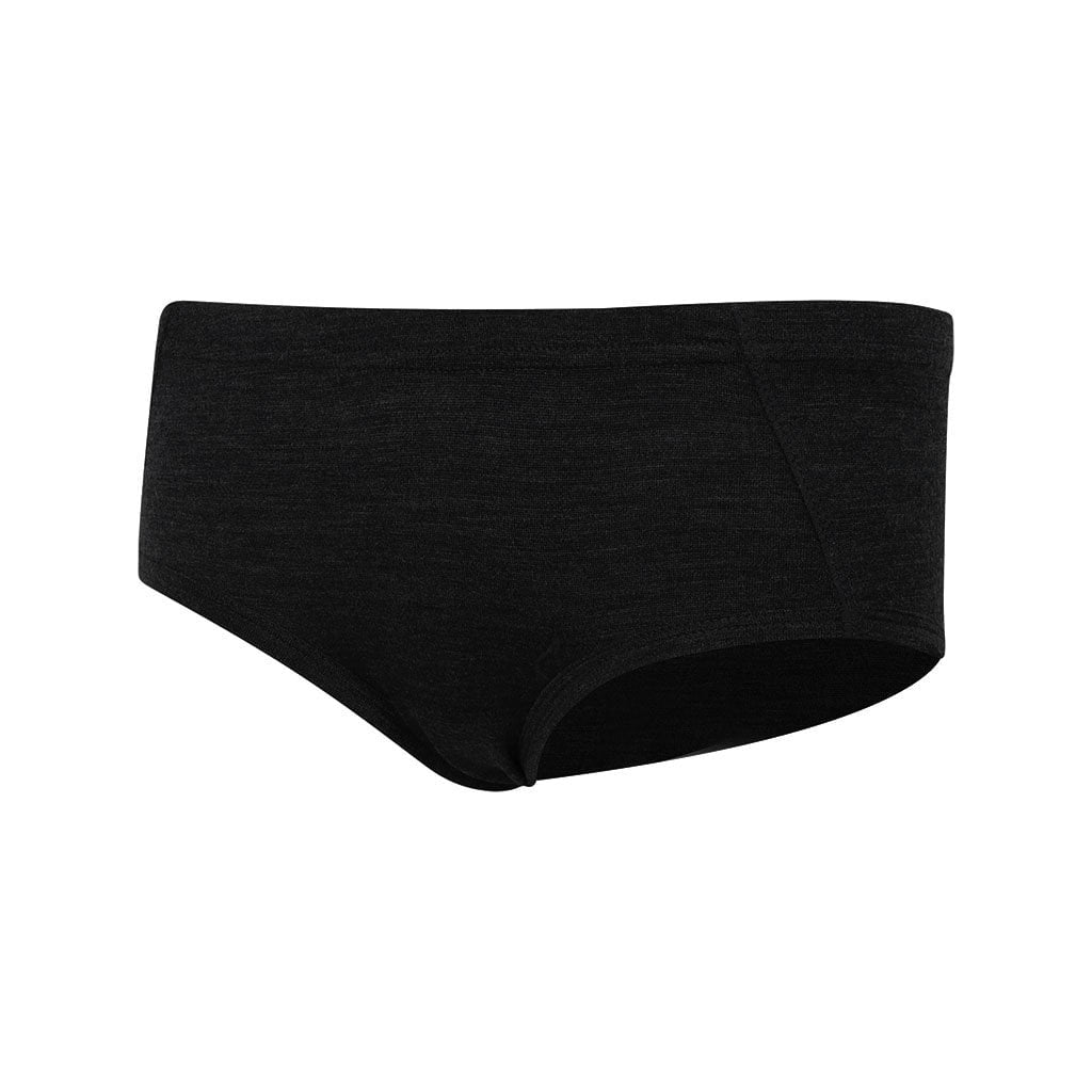 EDZ Merino Wool 200gsm Womens Hipster Briefs Black