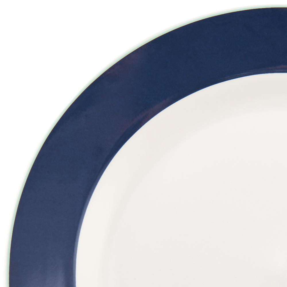 Basics Banded Rim Navy Dinner Plate Pfaltzgraff 