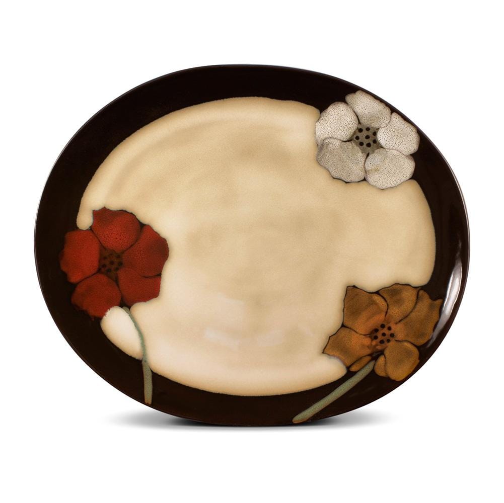 Painted Poppies Oval Platters will beautifully coordinate with other Painted Popplies Dinnerware.