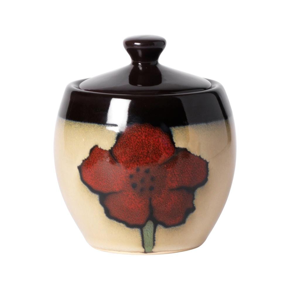 Pfaltzgraff Painted Poppies Sugar Bowl With Lid