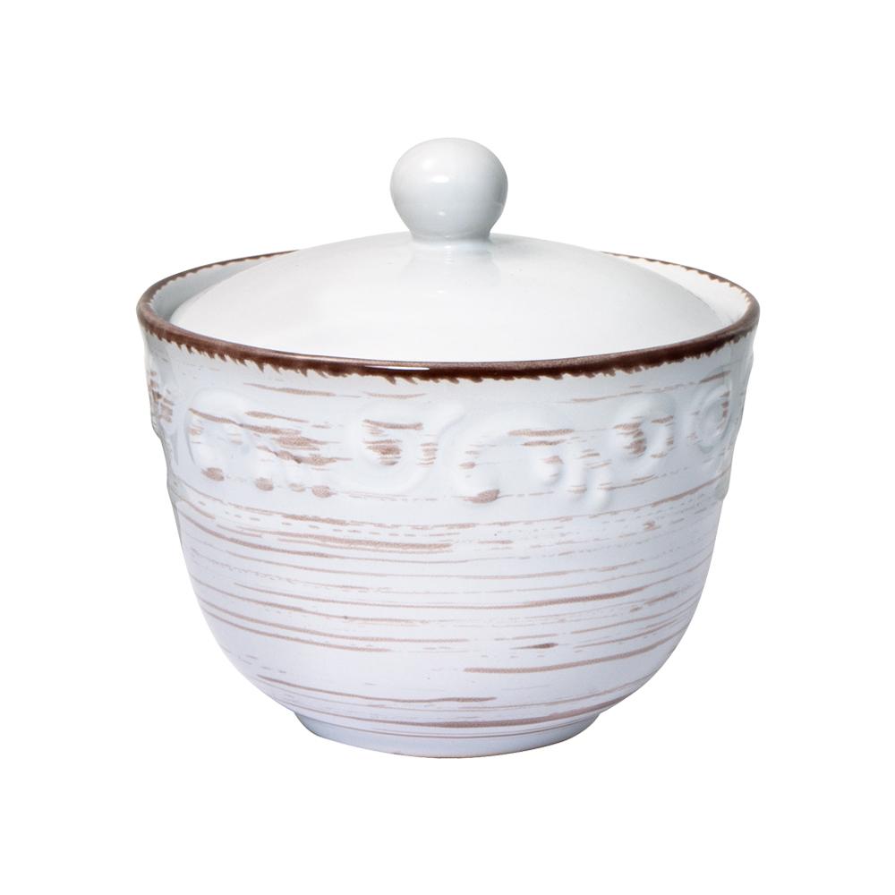 Trellis White Sugar Bowl with Lid – Pfaltzgraff
