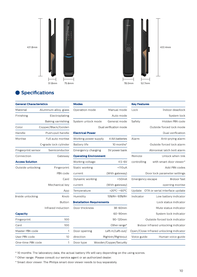 Philips-easykey-9300-specification-leaflet-jacohardware-hong-kong