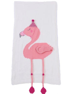 Flamingo cot blanket