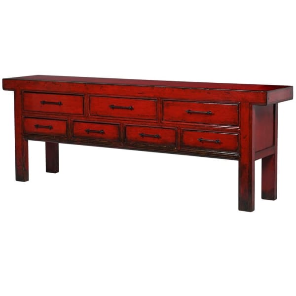 Chinese Inspired Red Console Table 250cm Annie Mo S