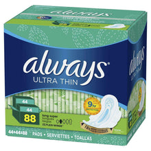 Load image into Gallery viewer, Always Ultra Thin Long and Super Pads with Flexi-Wings Multipack, 88 ct.
