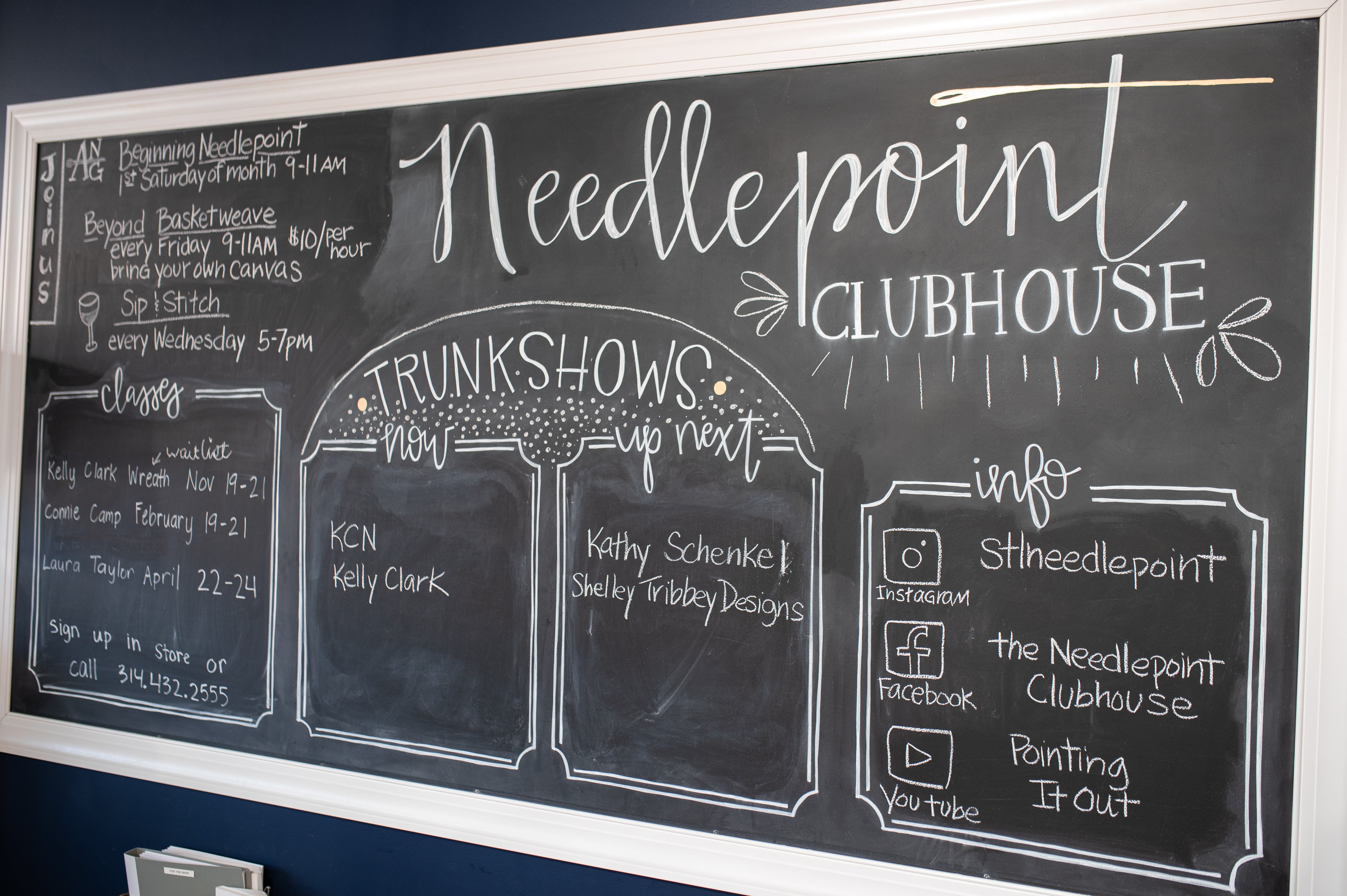 Needlepoint Clubhouse Board