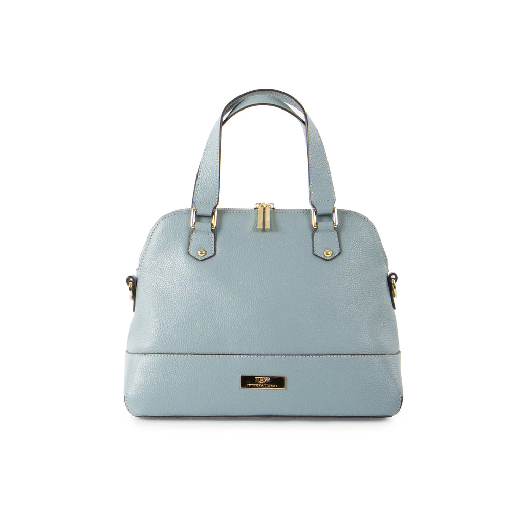 Parisian Small Leather Satchel - Stone Blue | Heys Handbags