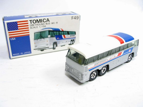 VINTAGE TOMICA F49 外國車USA - GREYHOUND BUS MC-8 