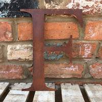 12" CLASSIC FONT rusty metal alphabet letters A-Z 0-9