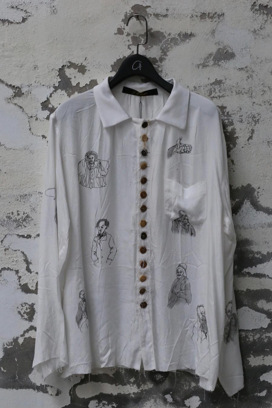 Archivio J.M.Ribot Hand -painted shirt W27/Mi/Sketch