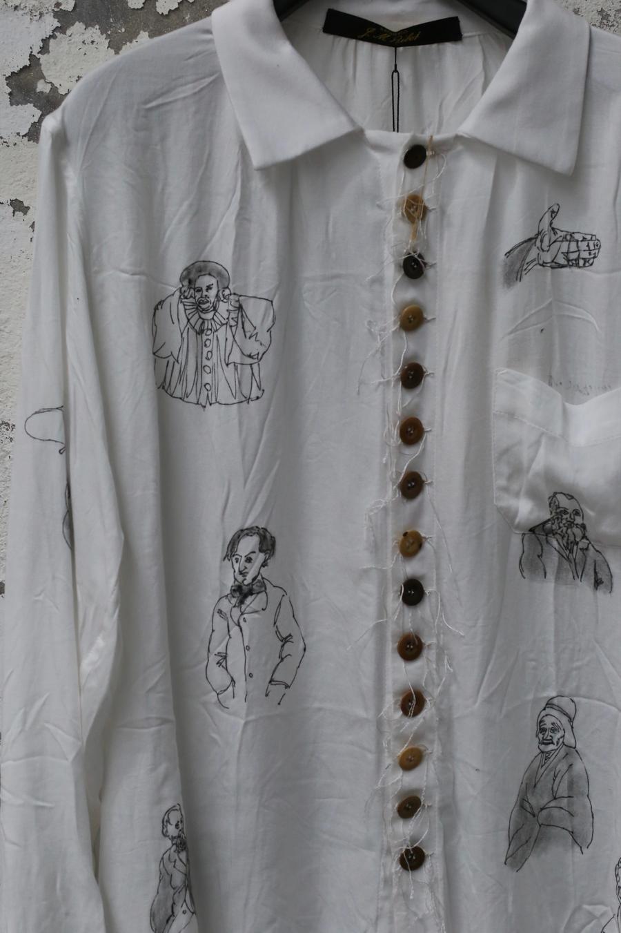 Archivio J.M.Ribot Hand -painted shirt W27/Mi/Sketch