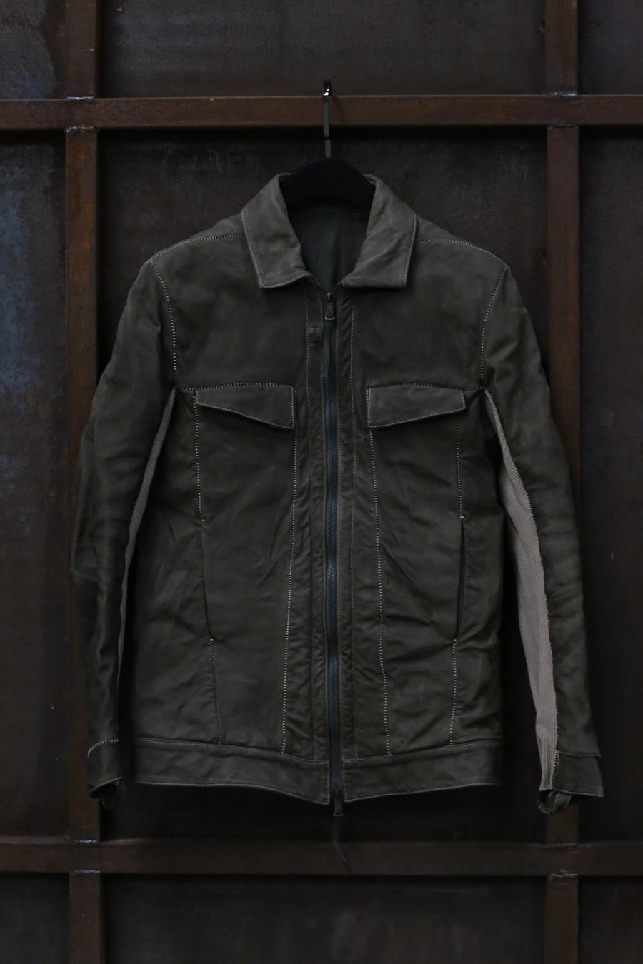 BORIS BIDJAN SABERI Kangaroo Kangaro leather jacket Tejana1.2 FMM20006
