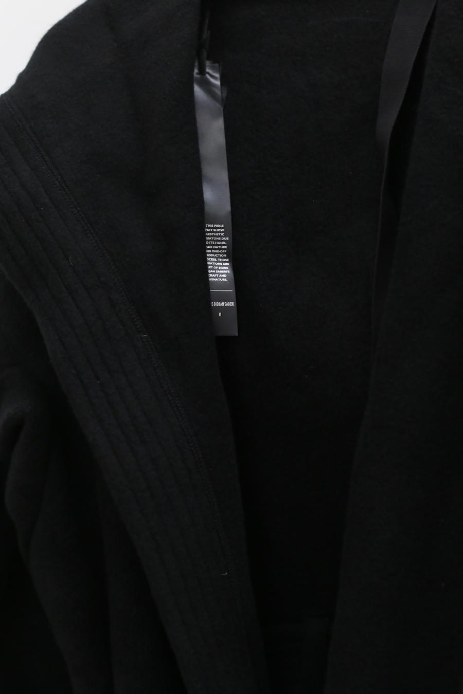 BORIS BIDJAN Saberi cashmere jacket AW22 Robe Coat1 FME10003 Black