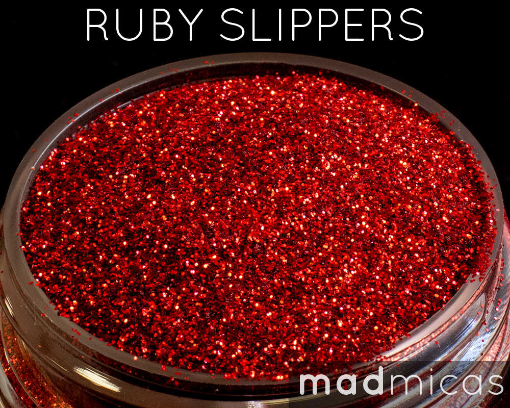 red glitter slippers