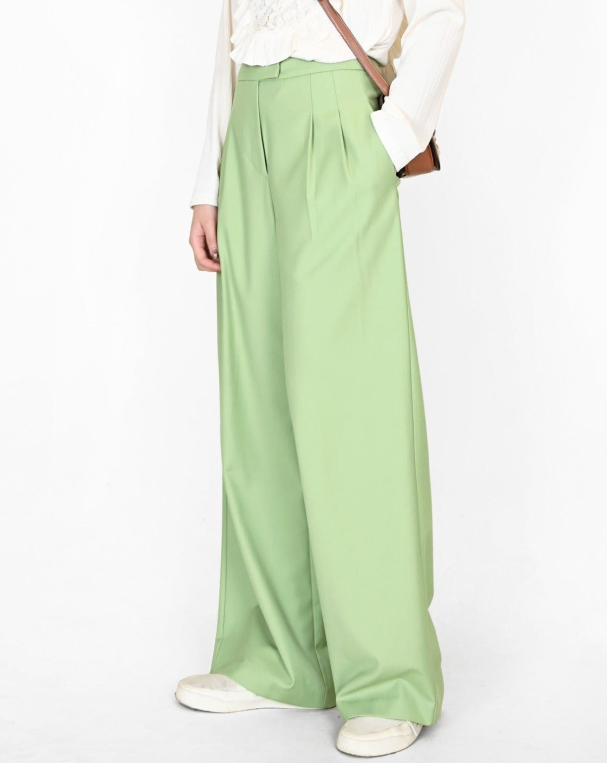 aalis SOTA two side ruffle pants (Green) –