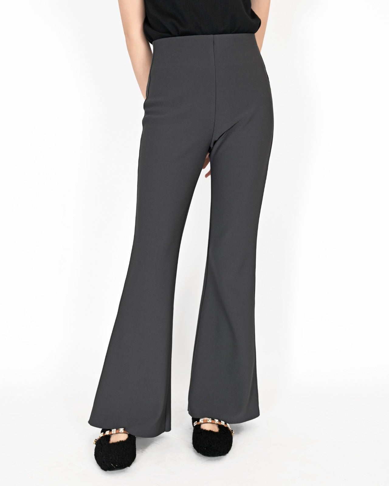 aalis LILI double knit flare pants (Black) –