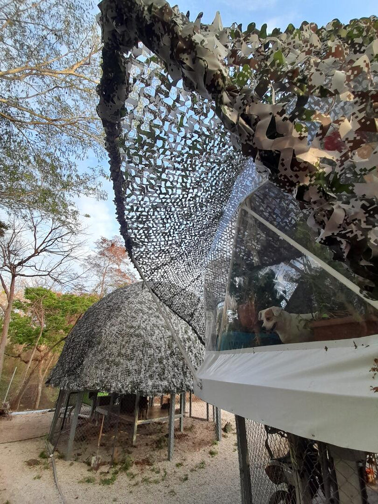 shading net use on a dome tent