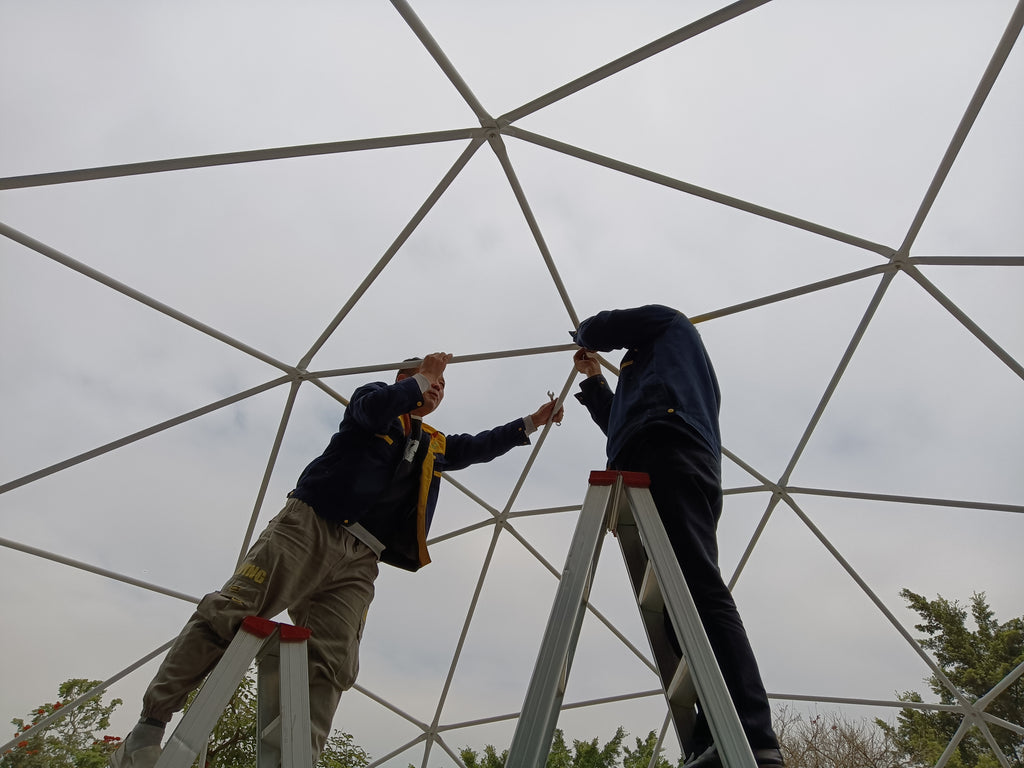 building geodesic frame