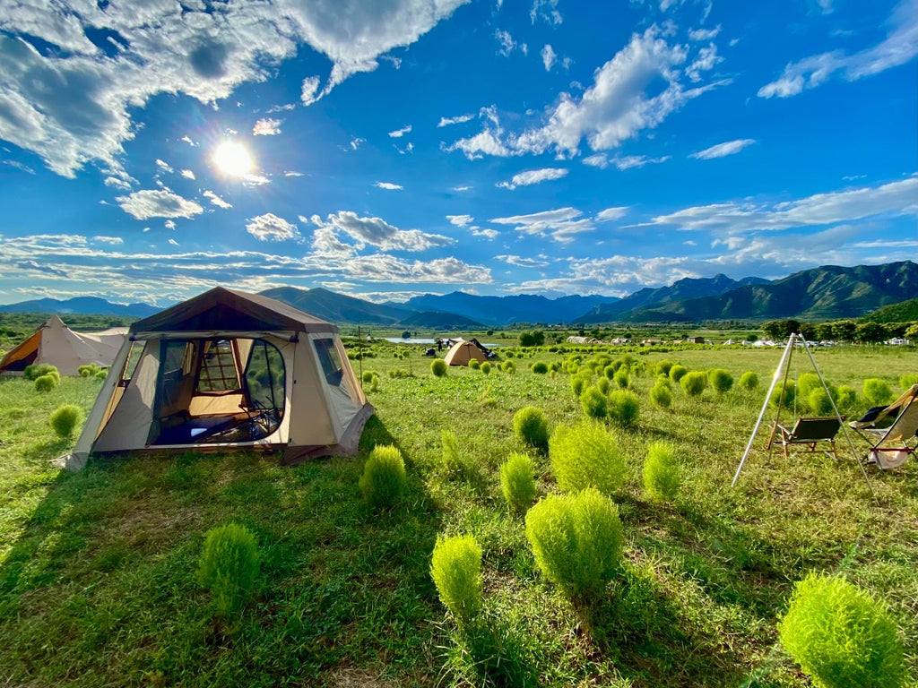 glamping site in the prairies