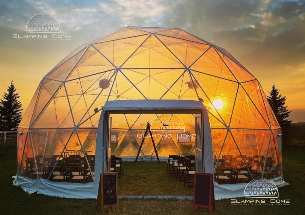 Plastic dome shop tent